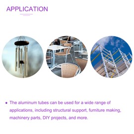 DMiotech (21mm OD x 18mm ID) 6063 Aluminum Round Tube 300mm Length Industry Metal Tubing for Machinery Frame Construction DIY Projects