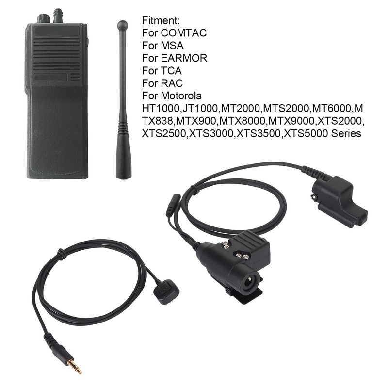 U94 PTT Adapter Durable Portable Military Intercom Headset Adapter for