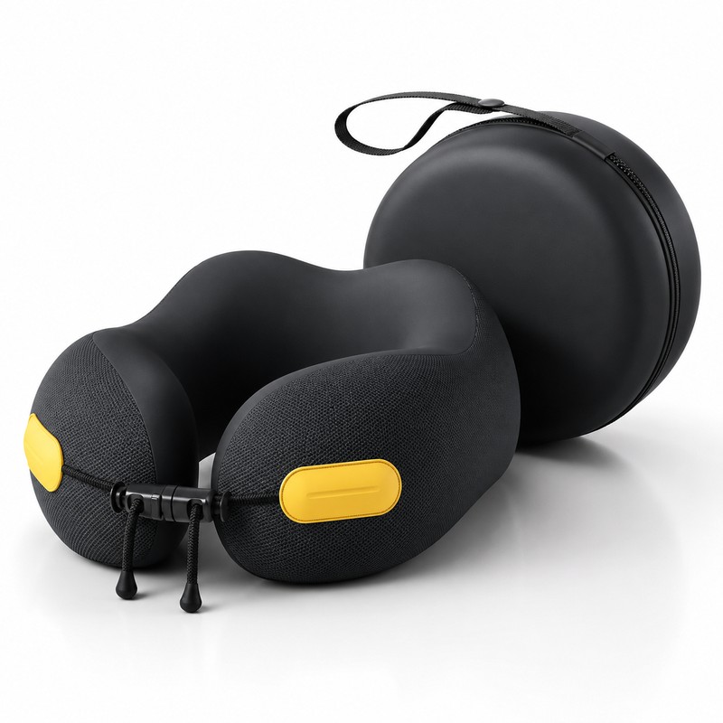 Memory Foam Travel Neck Pillow for Airplane & Daily Rest