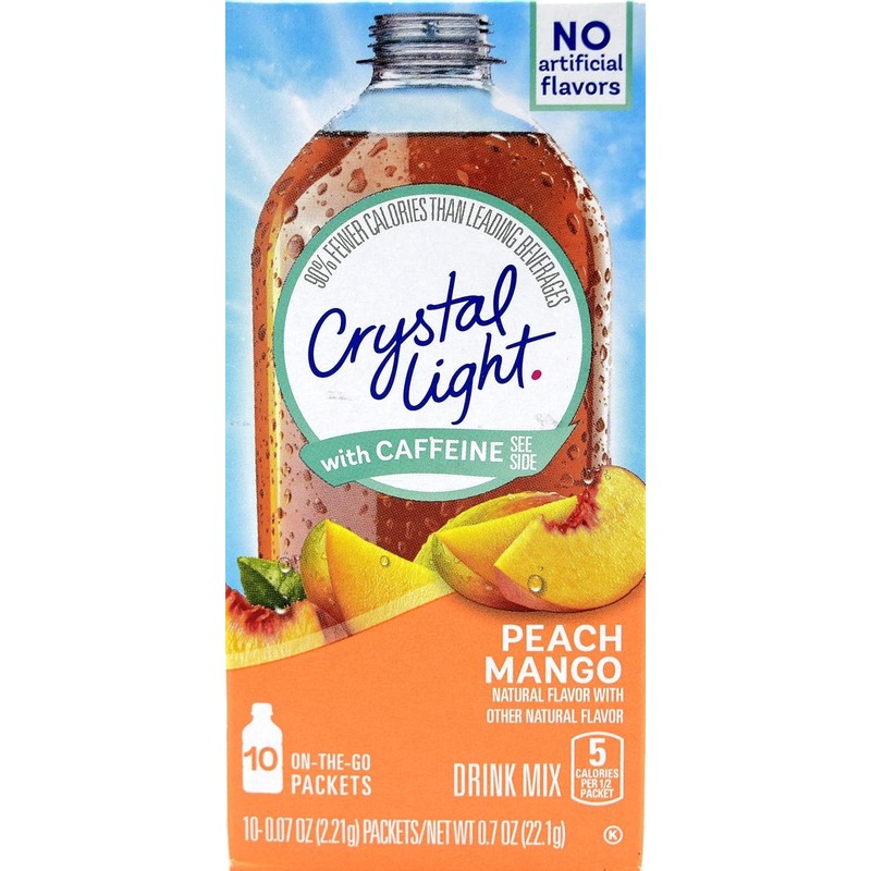 Crystal Light On The Go Peach Mango With Caffeine Drink