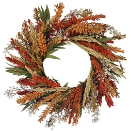 22 Inch Fall Harvest Wreath Wheat Grain Decor Rustic Thanksgiving Wreaths for Front Door Autumn Farmhouse Decor Indoor Outdoor
