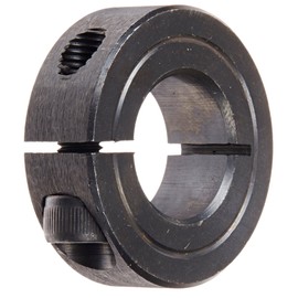 Climax Metals 1C-075 Black Oxide Plated Mild Steel Clamping Collar, 3/4" Bore, 1-1/2" Outside Diameter, 1/2" Width, 1/4"-28 x 5/8" Clamp Screw