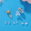 6 Styles Silicone Earring Backs for Studs, 600 Pieces Clear