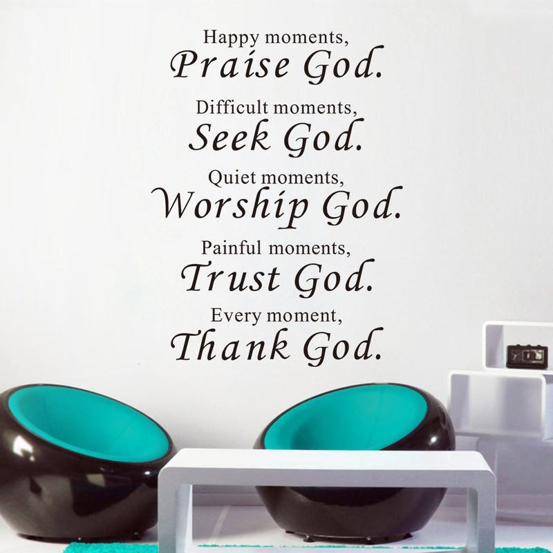 Maydahui Scripture Wall Decal Bible Verse Wall Sticker(16.9 * 22.8Inch)