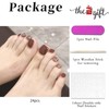 GGAUBAIFI Shiny Press on Toe Nails Tips 24Pcs 12 Sizes