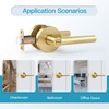 Gaurqiah Brushed Gold Door Handles, Privacy Door Lever, Heavy Duty