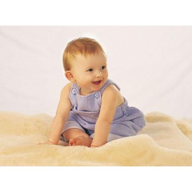 The Wool Company Baby Lambskin Comforter - Extremely Soft and Luxurious Sheepskin in Oaten Colour