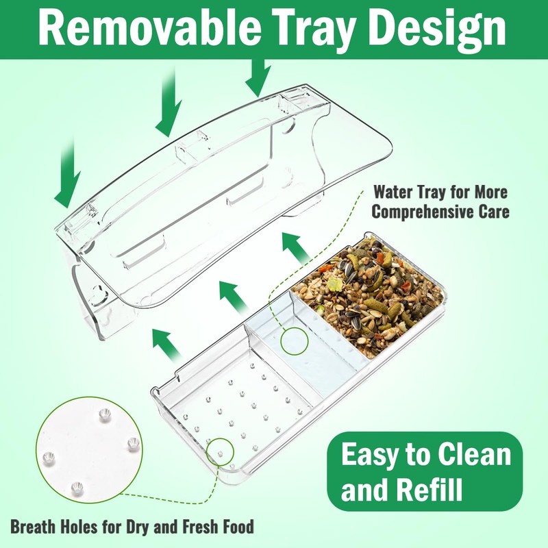 Jarkyfine Window Bird Feeder with Strong Suction Cup for Outdoors