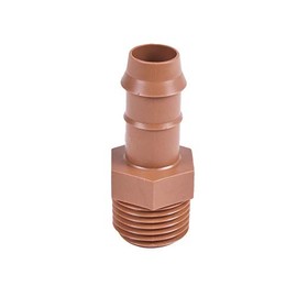 20-Pack USA Made - Drip Irrigation Brown Barbed Adapter Coupling Fittings - Fits 1/2” Inch, 17mm .600” ID Drip Tubing - Made In The USA