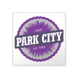 CafePress Park City Mountain Ski Reso Square Sticker 3 X 3 Square Bumper Sticker Car Decal
