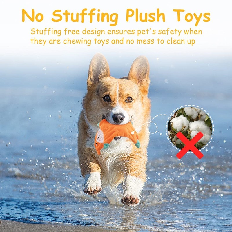 No Stuffing Dog Toys - 5 Pack Squeaky Dog Toys