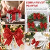 Juinte 3 Roll 30 Yards Christmas Glitter Wired Ribbon Christmas