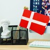 TSMD Denmark Stick Flag Danish Small Mini Hand Held Flags,5x8