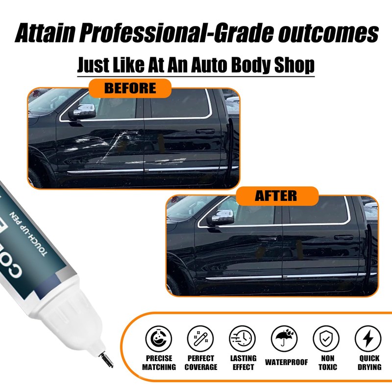 Diamond Black Crystal Pearl-Coat(PXJ/KXJ) Touch Up Paint Compatible with Dodge
