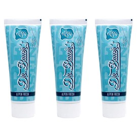 Dr. Bauer's Alpen Fresh Strong Mint Toothpaste 75 ml with Refreshing Mint Kick, Bee Propolis, Essential Oils, Value Pack of 3 (3 x 75 ml)