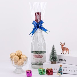 Awpeye Cellophane Bags 25 Pack, Cellophane Gift Bags, Cellophane Wide Clear Bags For Mugs, Wine Bottles And Small Baskets 2 Mil Thick