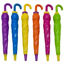 Maydahui 12PCS Umbrella Shape BallPoint Pen Retractable Black Ink Writing Pens Candy Color Design for School Office Party Stationery