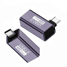 chenyang 2 Pack Printer Connector USB C Male to USB 2.0 Type B Printer Female 90 Degree Angled Connector Adapter for Printer Disk Scanner