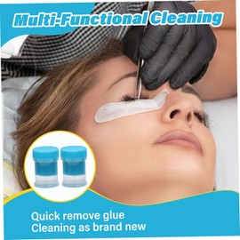 Cleaner Tweezer de 4 piezas, limpiador de tweeze 25 ml pestañas con bola esponja, herramienta limpieza rizos pestañas.