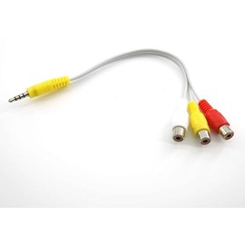 The AV adapter is a replacement cable designed for connecting video AV components on a TCL TV. 3 RCA interfaces to AV input adapter (9 inch) white