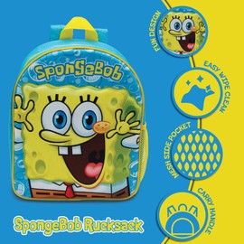 SPONGEBOB SQUAREPANTS Childrens 3D Backpack Kids School Bag Travel Lunch Rucksack