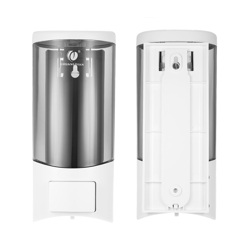 CHUANGDIAN Wall-mounted Single Bottle Manual Soap Dispenser Shampoo Box Rest