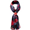 Basic Sense Poppy Scarf with Holder Set Silky Satin Stripe