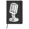 Azeeda A5 'Microphone' Black Hardcover Ruled Notebook (NB00061815)