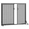 Kingson 37.8x30.7 in Fireplace Screen with Doors, 2-Pannel Handcrafted Solid