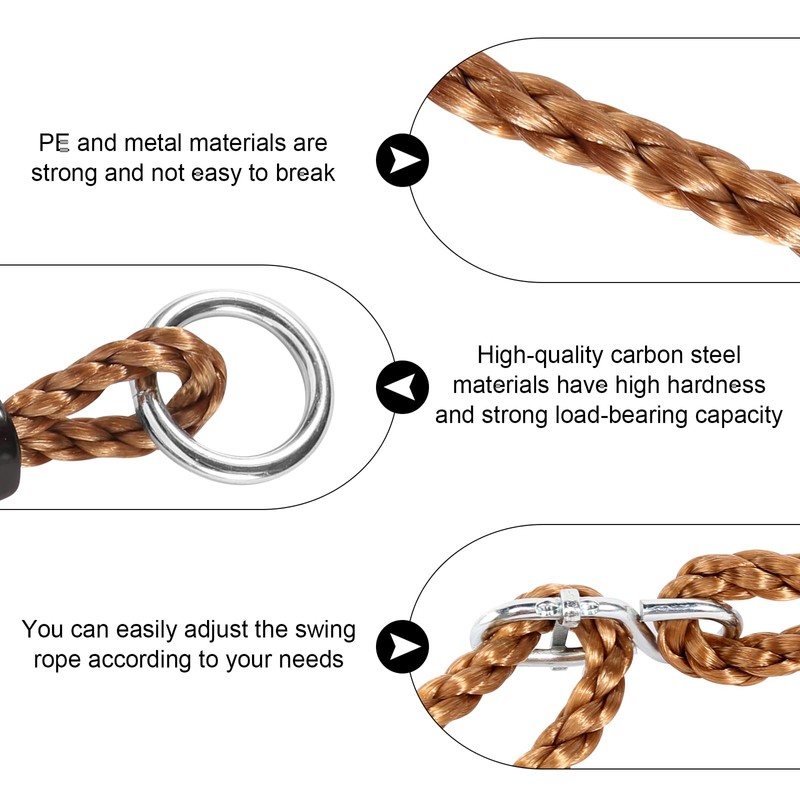 Set of 2 Swing Ropes, Adjustable Swing Extension Rope, 1.8
