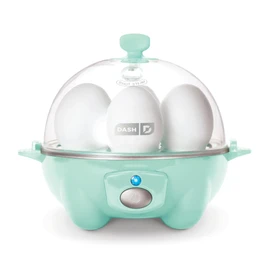 DASH Rapid Egg Cooker: 7 Egg Capacity Electric Egg Cooker for Hard Boiled Eggs, Poached Eggs, Scrambled Eggs, or Omelets with Auto Shut Off Feature - Aqua