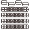 DSUWAZU 60 Pieces Metal Adjustable Slide Buckles,Metal Triglide Slides Rectangle,