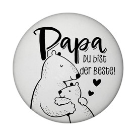 Papa Bear Gift Magnet Round with Bottle Opener Round with Saying Papa du bist der Beste Vatertag Liebesmessenger Romantik Familie Zeige Liebe am Valentinstag