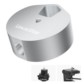 Starlink Mini Tripod Adapter (Aluminum, for 1/4"-20，3/8"-16 Threaded) Puck for Star Link Mini Pipe Adapter, Mounting on Camera mounts, Suction Cups, Clip Brackets