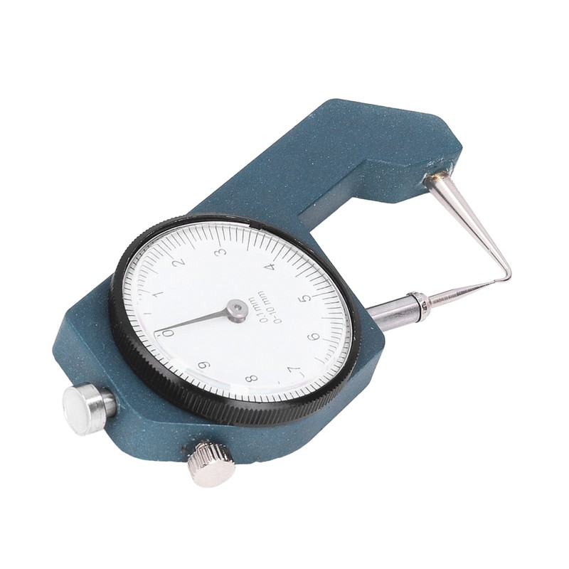 Dial Thickness Gauge Curved Tip Head 0 to 10mm Range