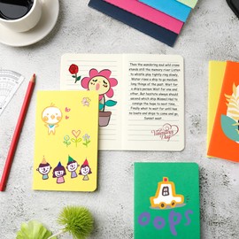 YOOMONA 24 Small Lined Notebook, Diaries, Sketchbooks for the Classroom, Party Favours, 9 x 14 cm, Colourful Cover