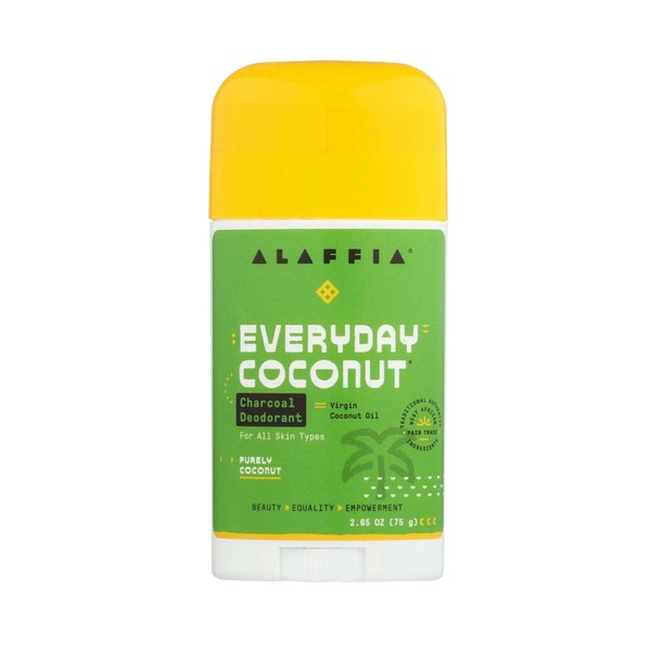 ALAFFIA Activated Deodorant Charcoal & Purely Coconut 75g