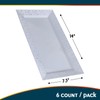 Silver Spoons White Plastic Rectangular Trays with Lace Rim -