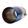 Exhaust Tip 3in Inlet 3.5in Outlet 6.4in Length Straight Edge