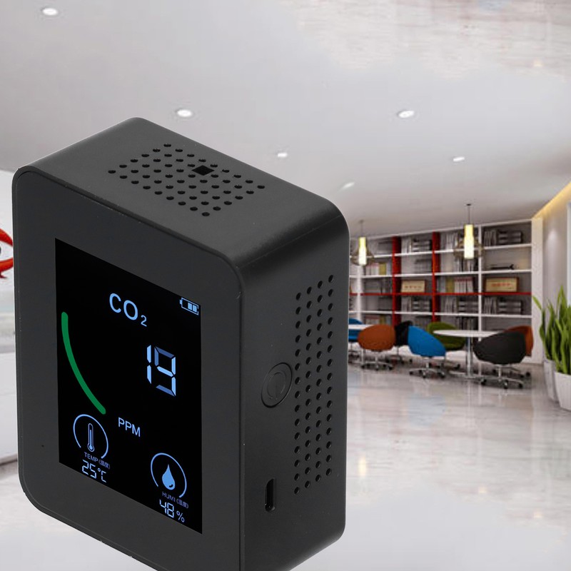 Air Quality Detector Digital USB Charging Carbon Dioxide Monitor Temperature