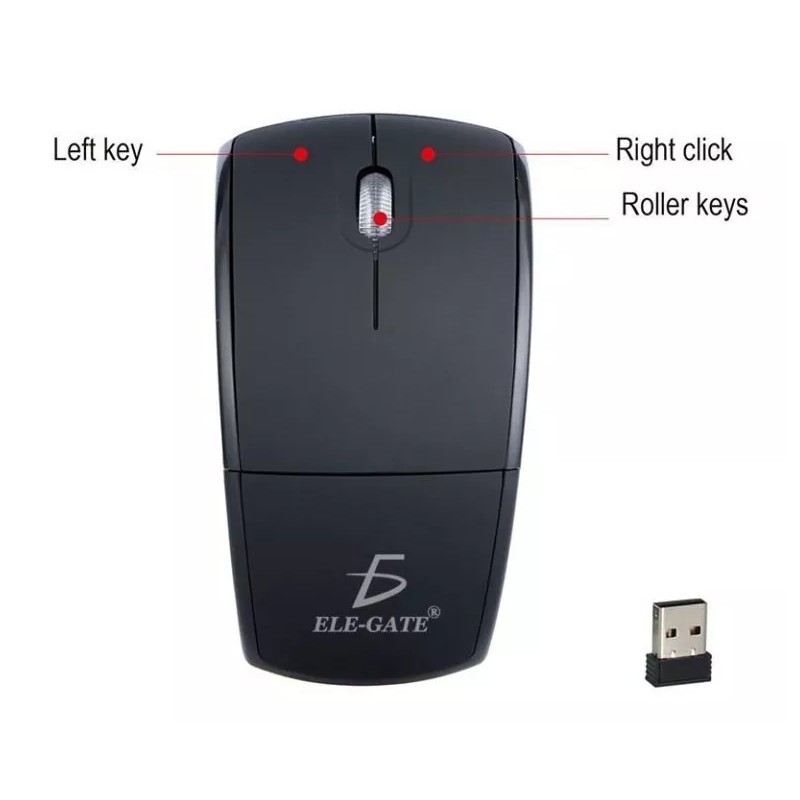 EGTMA Mouse Inalámbrico Plegable Para Pc Laptop (paquete 2pcs)