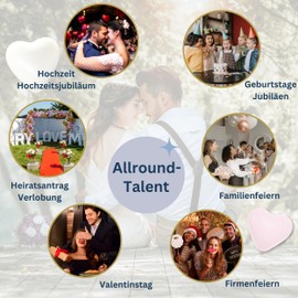 Twist4® Premium Heart Balloons in Pink / White - Made in EU - 100% Natural Latex - Heart Shape Love Wedding Valentine's Day - Suitable for Helium (Pack of 50, Pink/White)