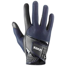 uvex Sumair - Flexible Riding Gloves for Men and Women - Durable - Optimal Ventilation - Black/Blue - 9