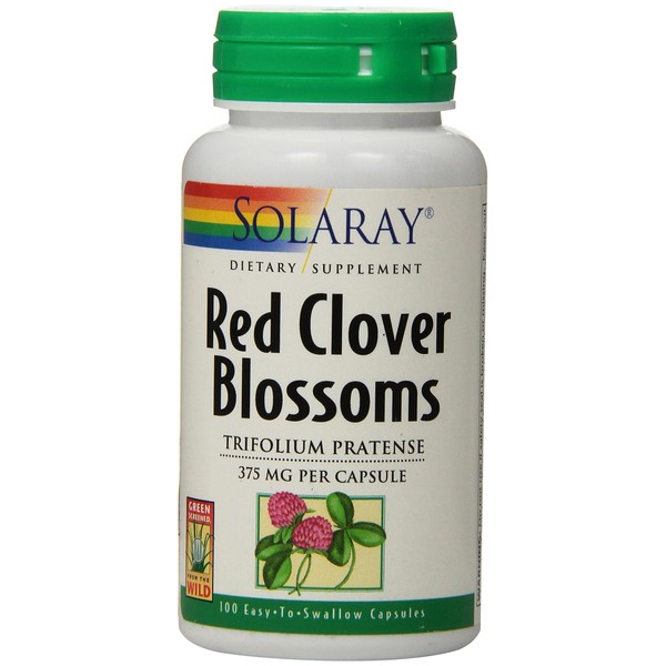 Solaray Red Clover Blossom, Veg Cap (Btl-Plastic) 375mg | 100ct