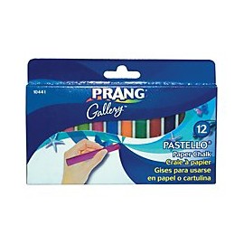 Prang Pastello Colored Art Chalk for Paper, 12 Assorted Colors per Box (10441)