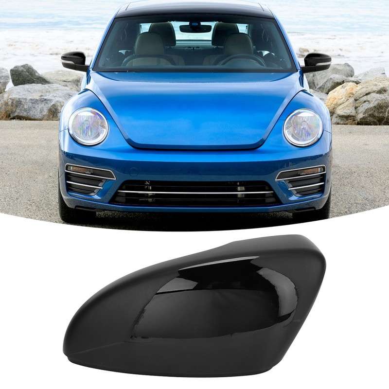 Glossy Black Rear View Door Wing Mirror Cover 3C8857537 3C8857538