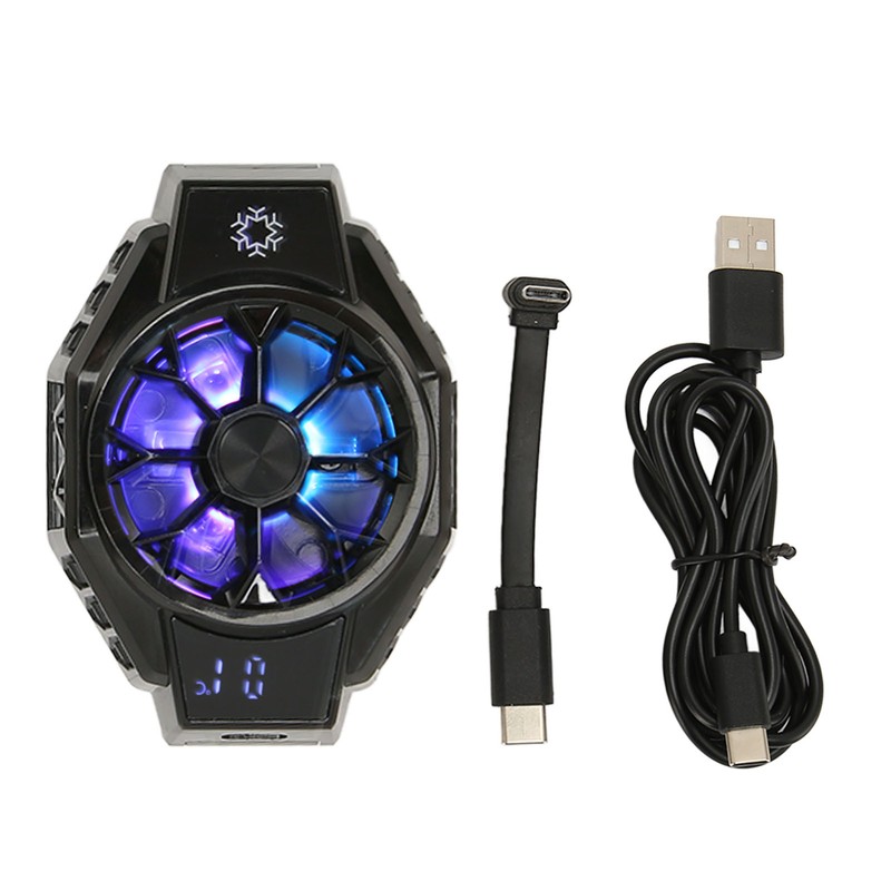 Cell Phone Cooler Semiconductor Digital Display Wireless Charging Back Clip