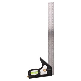 6” + 12” Engineers Square Adjustable Combination Set Square + Spirit Level 2pc