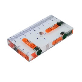Transparent cuboid high-precision T-type level integrated small household magnetic horizontal bubble level