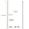 sourcing map 16 Pack 8/32 Inch M4 Threaded Rods Studs